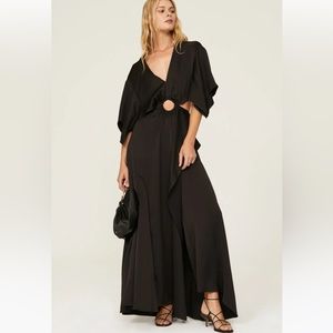 3.1 Phillip Lim Black Satin Cutout Gown